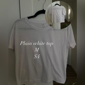 Pacsun basics plain white top $4 size M